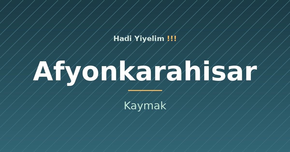 Afyonkarahisar mutfağından bir klasik: Kaymak
