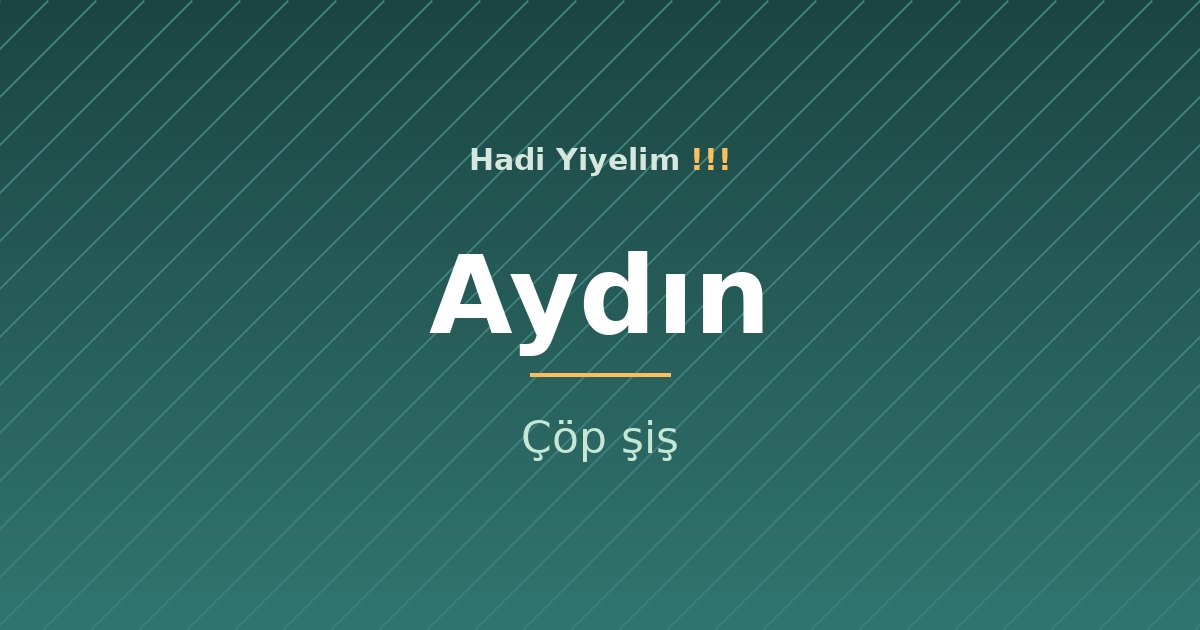 Aydın mutfağından bir klasik: Çöp şiş