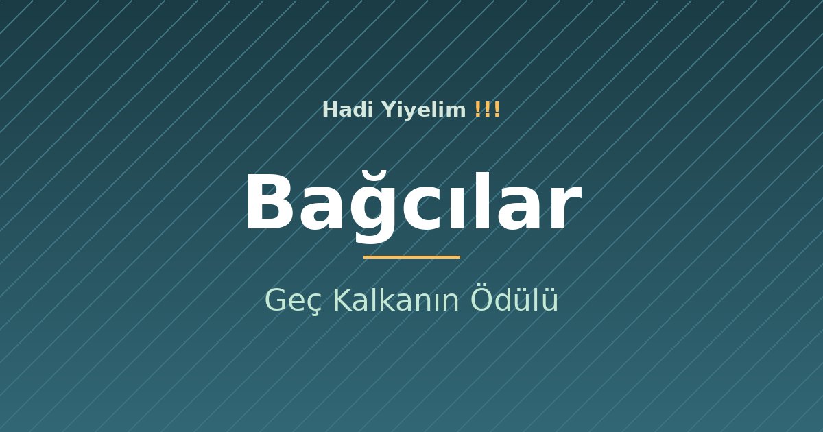 Bağcılar'da Hafta Sonu Kahvaltısı: Geç Kalkanın Ödülü