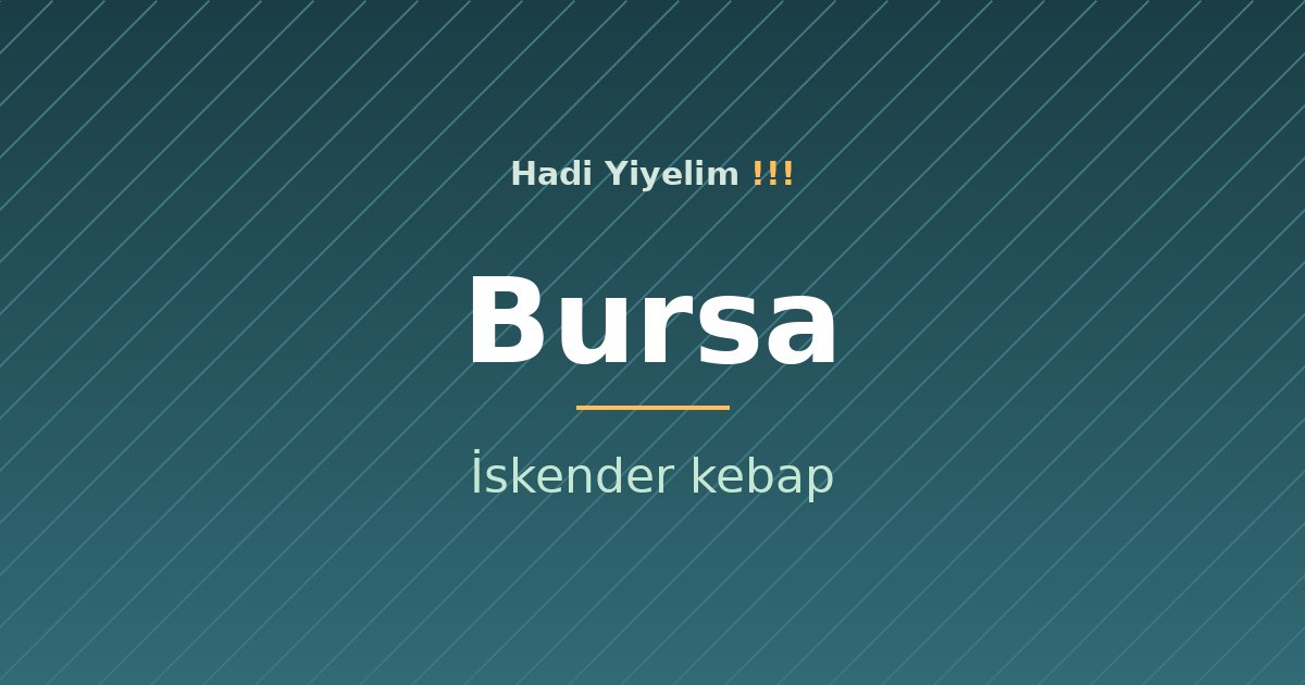 Bursa mutfağından bir klasik: İskender kebap