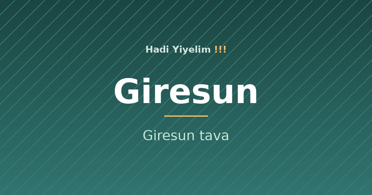 Giresun mutfağından bir klasik: Giresun tava