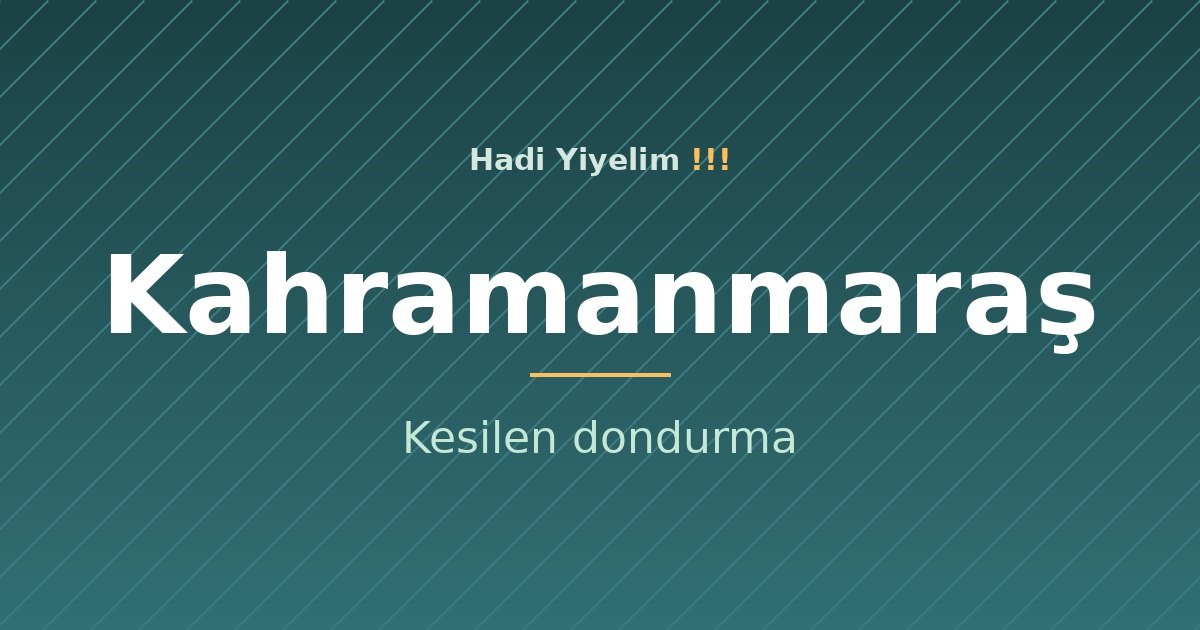 Kahramanmaraş mutfağından bir klasik: kesilen dondurma