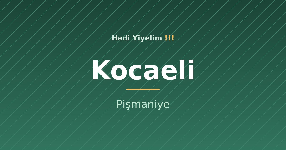 Kocaeli mutfağından bir klasik: Pişmaniye