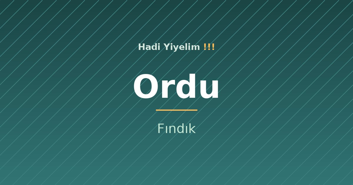 Ordu mutfağından bir klasik: Fındık