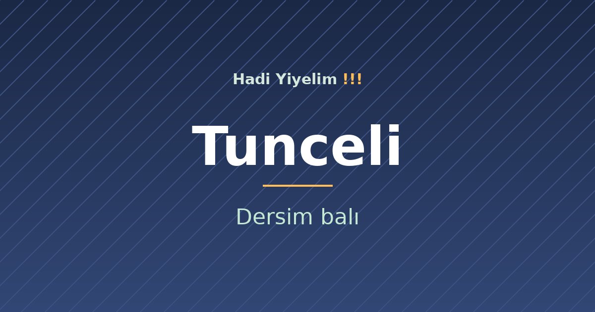 Tunceli mutfağından bir klasik: Dersim balı